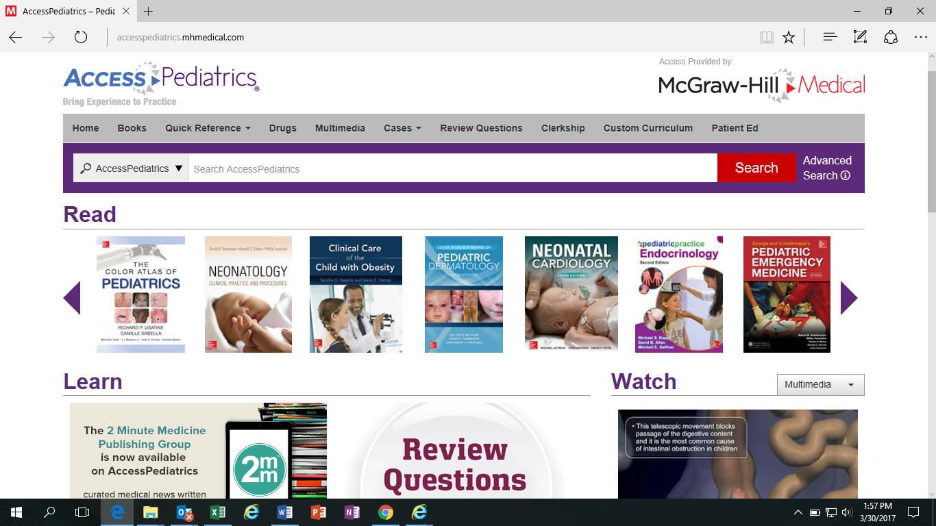 McGraw-Hill Highlights AccessPediatrics as “Unique” Medical Resource