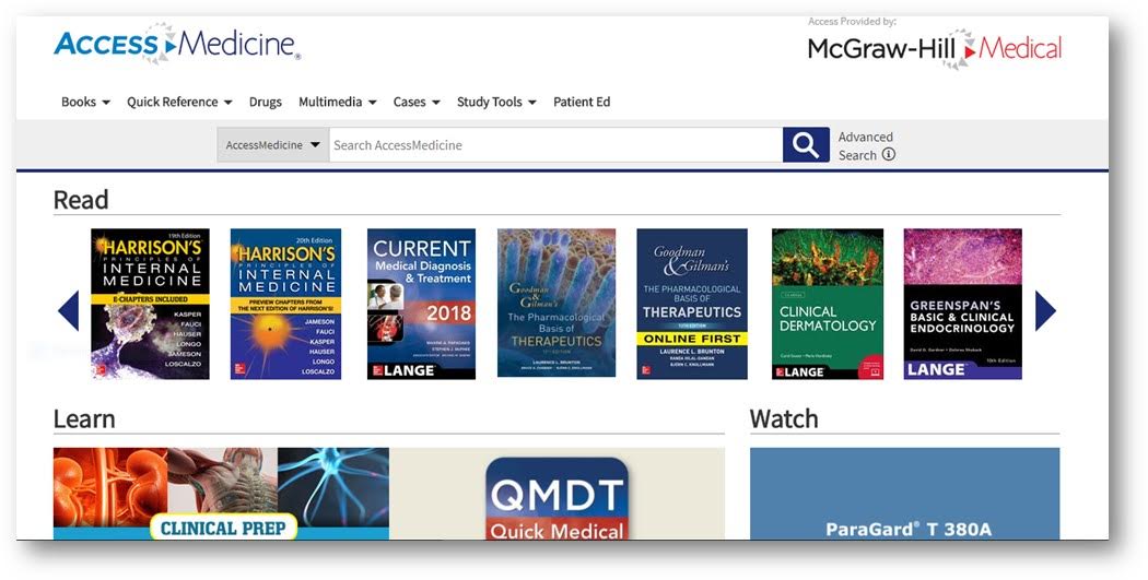 New Content Added to McGraw-Hill Medical’s AccessMedicine